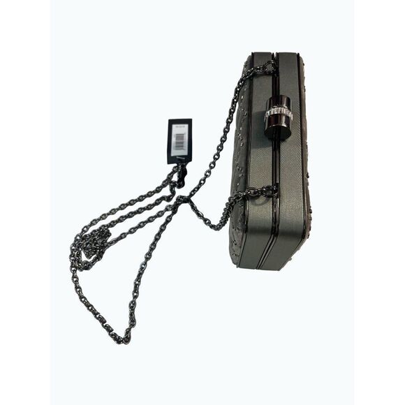 Banana Republic Limited Edition Gray Velvet Beaded Bag New $120 - Picture 4 of 9